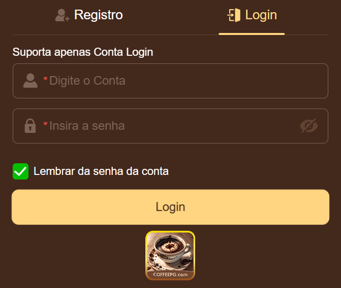 Login seguro na coffeepg.com